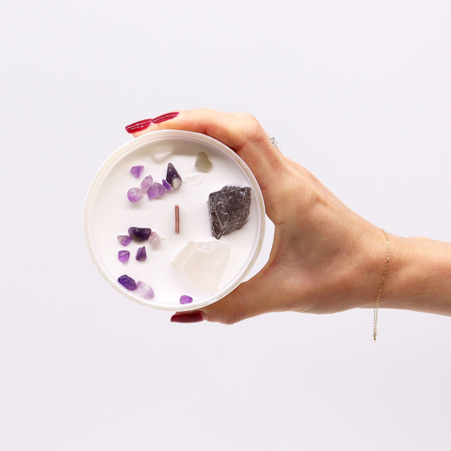 Lumânare cu cristale – Crown Chakra