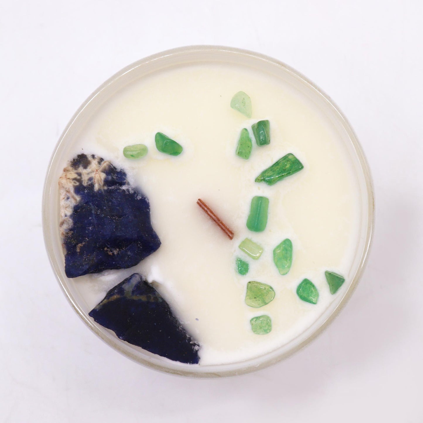 Lumânare cu cristale – Throat Chakra