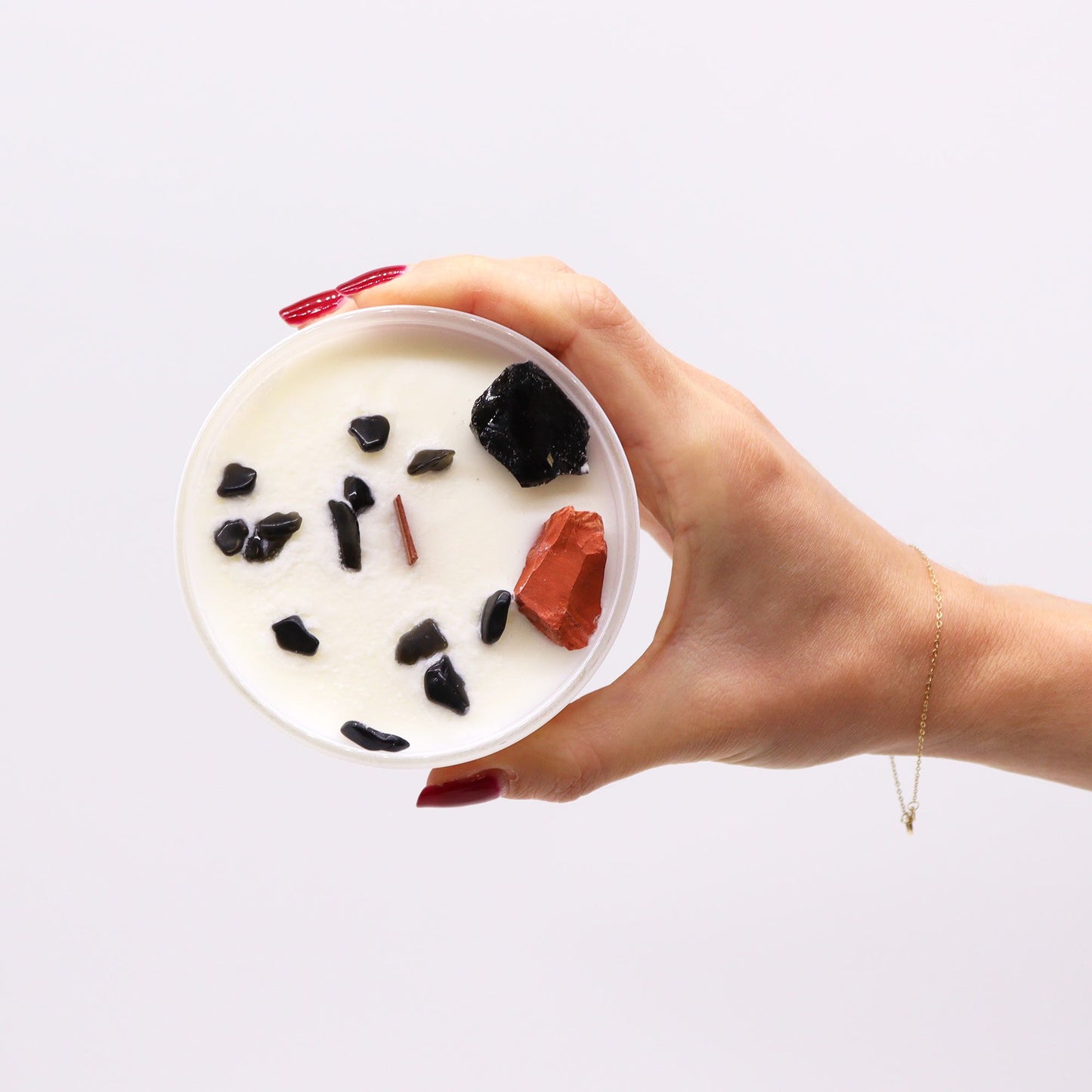 Lumânare cu cristale – Root Chakra