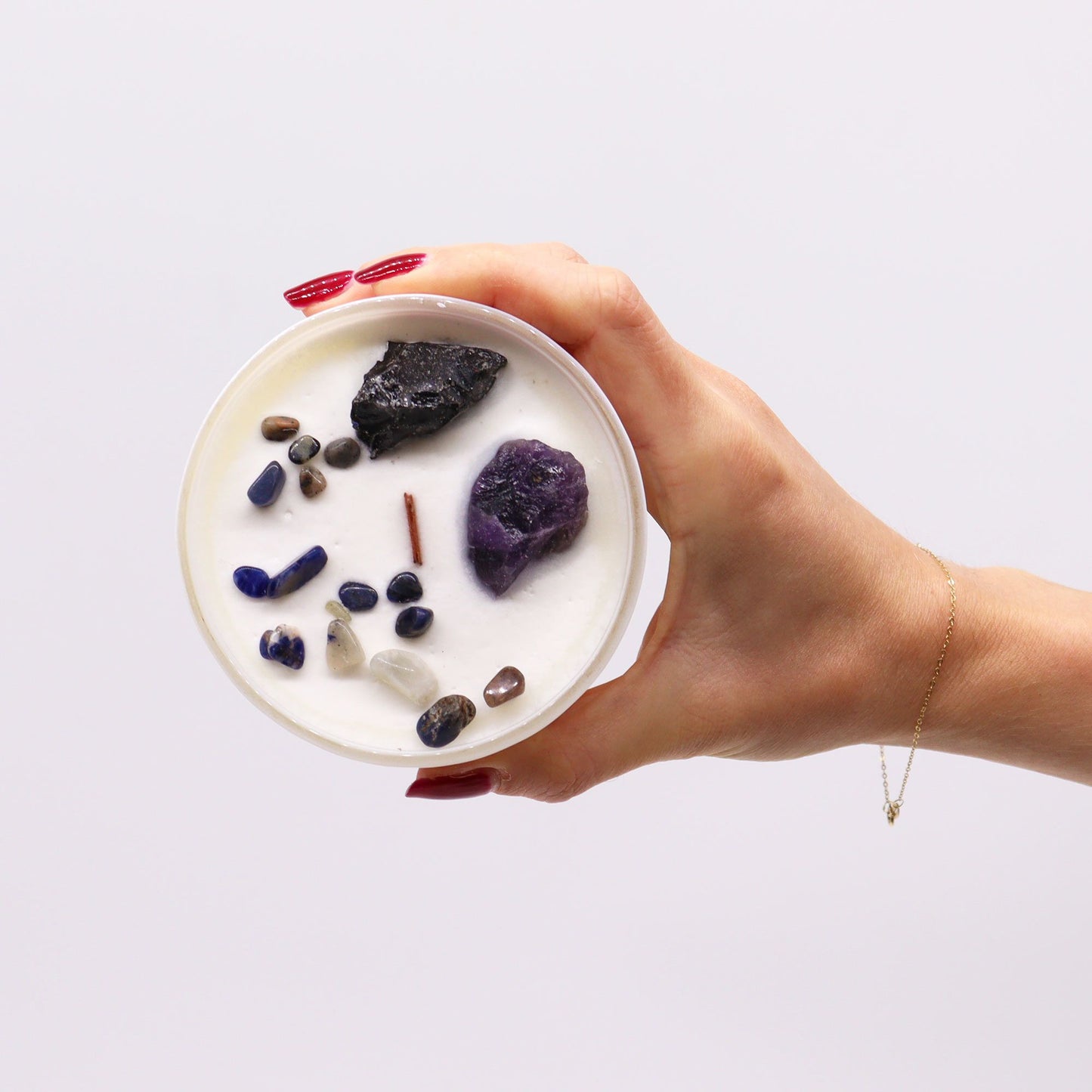 Lumânare cu cristale – Solar Plexus Chakra