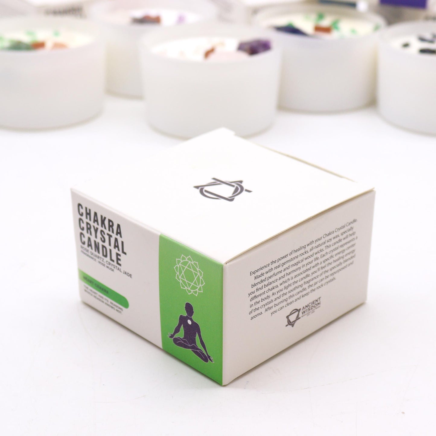 Lumânare cu cristale – Heart Chakra