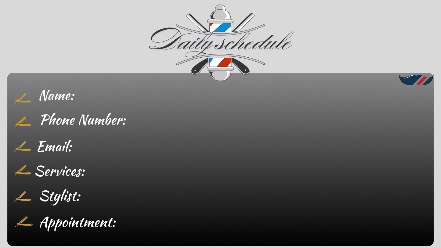 Modern Barbershop 2026 Printable Calendar l Minimal Barber WALL Art for Gentlemen & Professionals