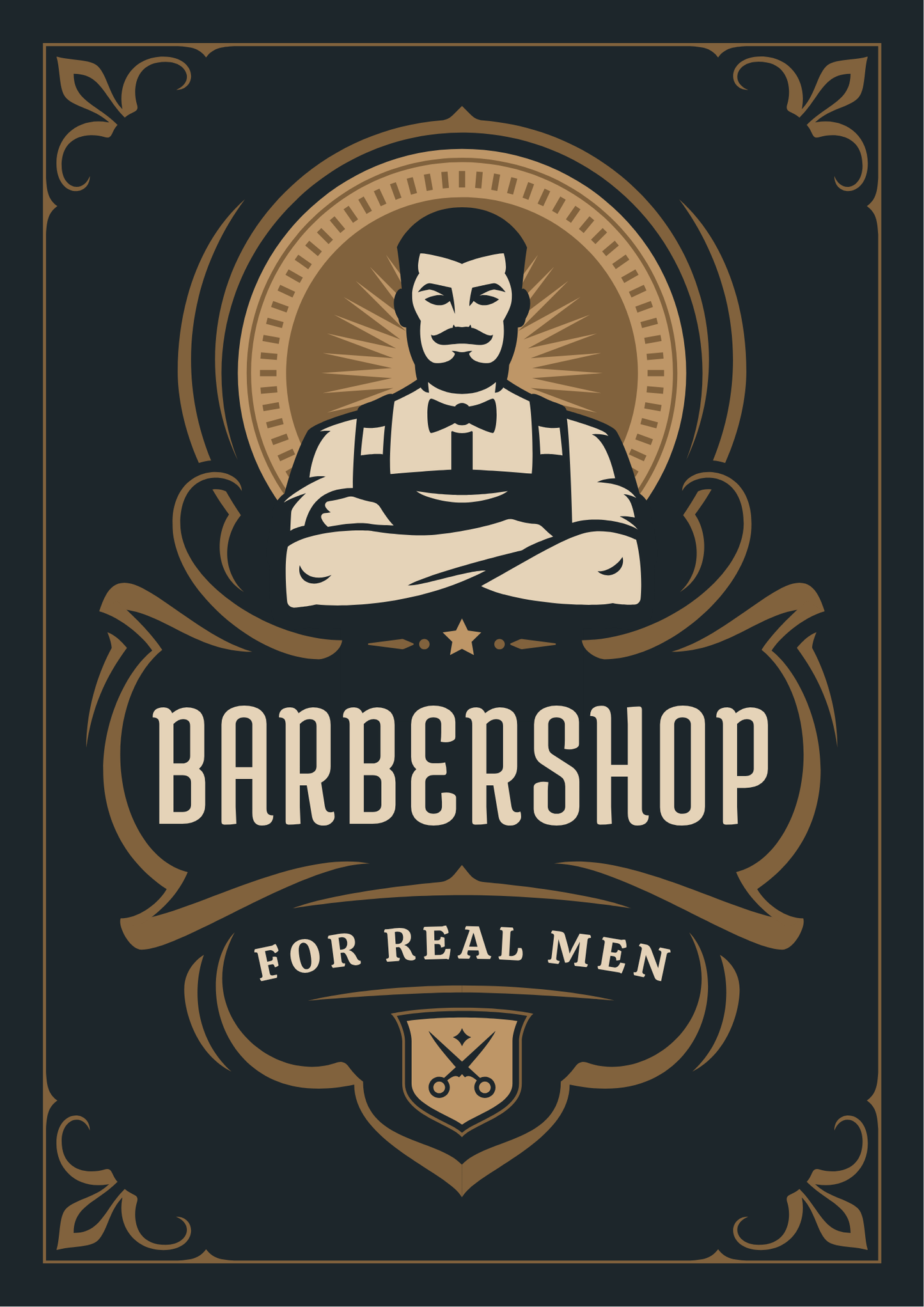 Modern Barbershop 2026 Printable Calendar l Minimal Barber WALL Art for Gentlemen & Professionals